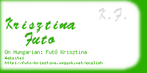 krisztina futo business card